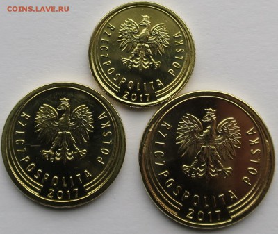 Набор 1,2,5 грошей 2017 Royal Mint UNC (новый тип) до 22.04 - Польша_2017_1