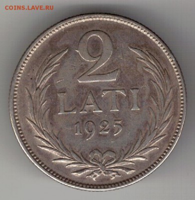 Ag Латвия 2 лата 1925 до 23.04.2018 в 22.00мск (Е818) - 5-л2а