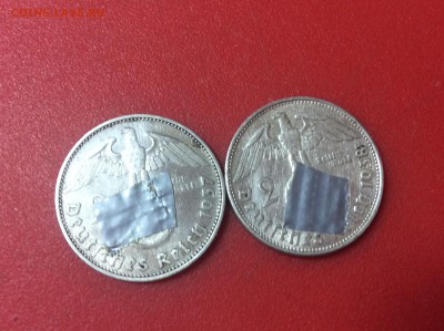 Две монеты 2 марки Германия 1937,1938 до 22.04.18 - 3A388BA0-9022-4C7F-B2E7-405BE47037E6