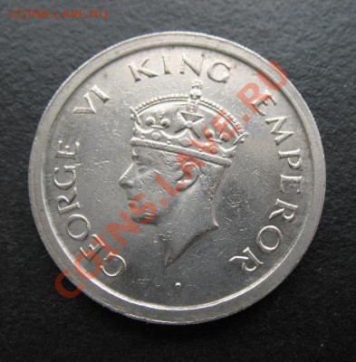 Индия, 1947 год, 1 R, до 19.04 в 21-00 мск - и 1947 1 р а