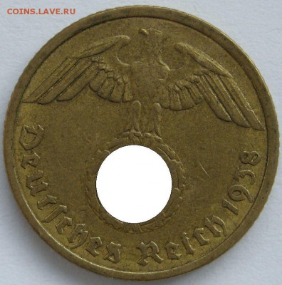 10 пфеннигов 1938 A. С 1 рубля. - 10 пф 1938 A - 2-1
