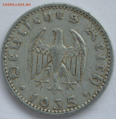 50 пфеннигов 1935 A. С 1 рубля. - 50 пф 1935 A - 2