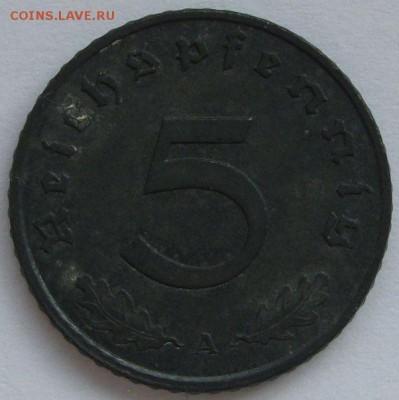 5 пфеннигов 1941 A. С 1 рубля. - 5 пф 1941 A - 1