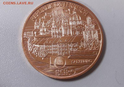 10 евро 2014г. Зальцбург. UNC. Австрия, до 25.04 - 10 евро Зальцбург-2