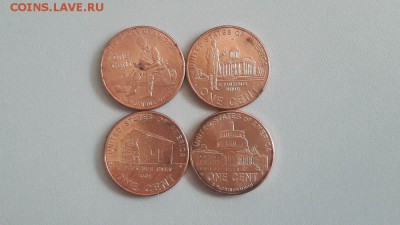 Набор центов 200лет Линкольну(4 монеты), до 25.04 - Линкольн-1