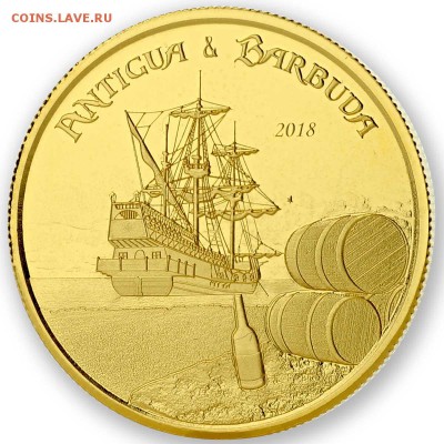 Монеты с Корабликами - 2018-SCM-Rum-Runner-bu-gold-REV