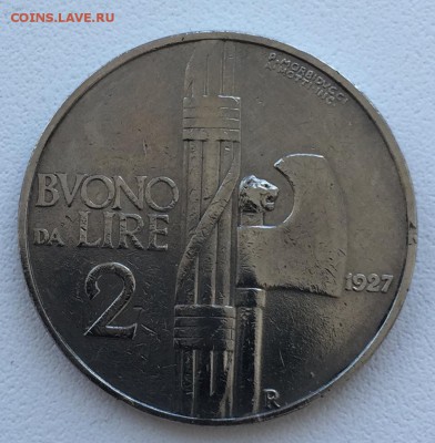 Италия 1927 год BVONO da LIRE 2 - IMG_3716.JPG