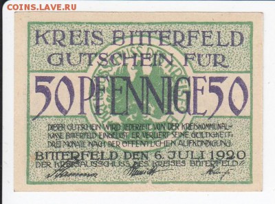 Нотгельд-Биттерфельд 50 пфеннигов 1920 г. до 26.04 в 22.00 - IMG_20180420_0013