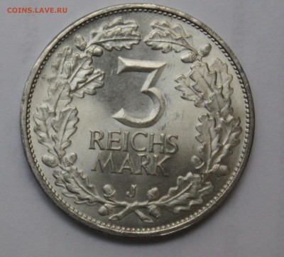 Германия, Веймар, 3 марки 1925J , рыцарь до 25.04 - 58070F11-93AE-437D-878D-E176FC1A035D