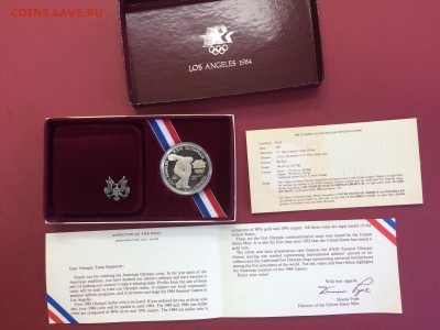 1 доллар США 1983г. Олимпиада Лос-Анджелес Серебро Пруф - IMG_0387.JPG