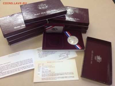 1 доллар США 1983 год. Олимпиада Лос-Анджелес Серебро Пруф - IMG_0757.JPG