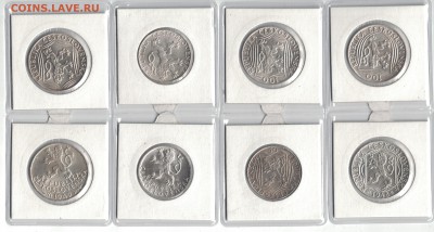 8 юбилейных монет Чехословакии 1947-1951гг. - чех2