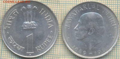 Индия 1 рупия 1964 Смерть Джавахараала Неру, до 27.04.2018 г - Индия 1 рупия 1964  533