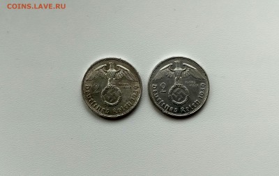 ГЕРМАНИЯ,2 шт типа 2 рейхсмарки 1939А(Гин-рг)!до25.04.2018 - IMG_20180422_104735