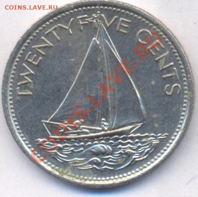 Багамские о-ва 25 центов 1981 г. До 19.04.11 г. 20-00 МСК. - Багамы 25 81 1
