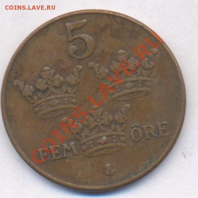 Швеция 5 эре 1930 г. Бронза. До 19.04.11 г. 20-00 МСК. - Швеция 30.1