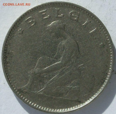 1 франк Бельгия 1923 Goed Voor . Старт 10 рублей. - 1 франк Бельгия 1923 Goed Voor - 2