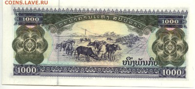 С 1 рубля 1000 кип 2003 г., Лаос, пресс, до 21:55 29.04.18г. - Лаос 1000 кип 2003-1