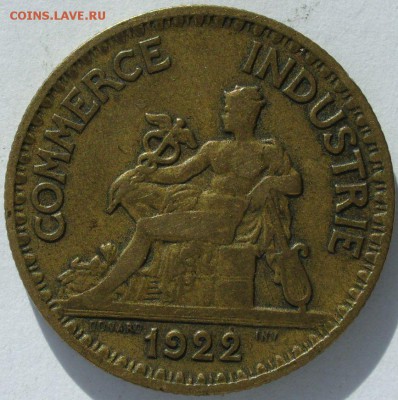 2 франка Франция 1922.Старт 10 рублей. - 2 франка Франция 1922 - 2