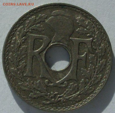 5 сантимов Франция 1935. Старт 10 рублей. - 5 сантимов Франция 1935 - 2
