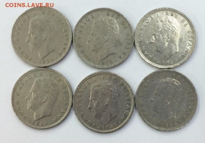 Испания, 5 песет 6 штук ЧМ по футболу 82 24.04.2018 22:00 - футбол