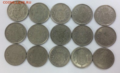 Испания, 5 песет 15 штук 1975 года 24.04.2018 22:00 - 15 штук