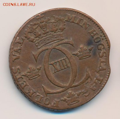 2 скиллинга 1815 год. Швеция. До 27.04.18г в 22.10 МСК. - 3460