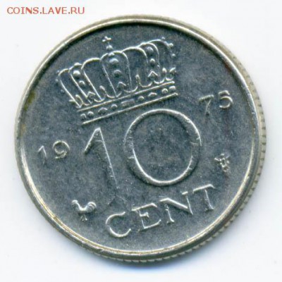 Нидерланды 10 центов 1975 г. - Нидерланды_10центов-1975_Р