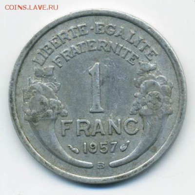 Франция 1 франк 1957-B - Франция_1франк-1957В_Р