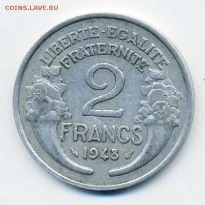 Франция 2 франка 1948 г. - Франция_2франка-1948_Р