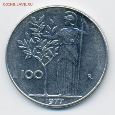 Италия 100 лир 1977 г. - Италия_100лир-1977_Р