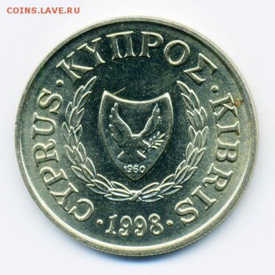 Кипр 10 центов 1998 г. - Кипр_10центов-1998_А