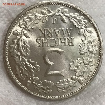 Германия, Веймар, 3 марки 1925J , рыцарь до 25.04 - 7A9E3CDE-4B5D-4A6F-9A15-29D336BEC6D8