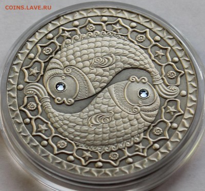 Беларусь 20 рублей 2009. Знаки зодиака. Рыбы. Серебро,925 - 4