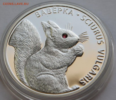 Беларусь 20 рублей  2009. Белка. Серебро,999, вес - 31,1 гр - 4