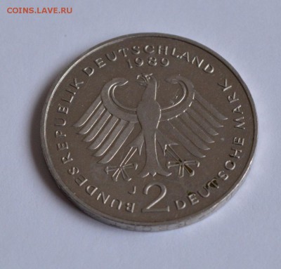 Германия 2 марки, 1989г., двор J, до 27.04 - гер2