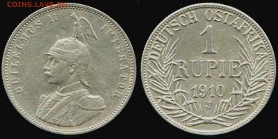 Германская Восточная Африка 1 рупия 1910J до 29.04 - 1910J_