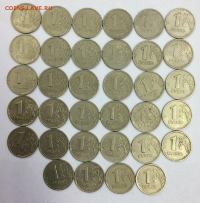 1 рубль 1999 СПМД 34 штуки с номинала 26.04.2018 22:00 - 1999