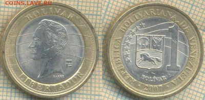 Венесуэла 1 боливар 2007 г., до 30.04.0018 г. 22.00 по Москв - Венесуэла 1 боливар 2007  650