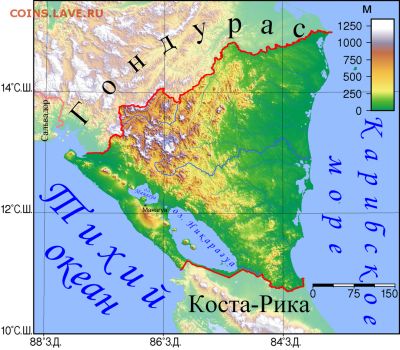 Никарагуа - Рельеф_Никарагуа