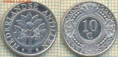 Нидерландские Антильские о-ва 10  центов  1995 г., до 03.05. - Нидерландские Антильские ова 10 ц 1995  733