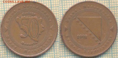 Босния и Герцеговина 50 фенингов 1998 г. , до 03.05.0018 г. - Босния и Герцеговина 50 фенингов 1998  736