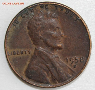 С 1 РУБ. USA ONE CENT 1958г."D" до 4.05 в 22-00 - IMG_2302.JPG