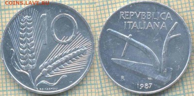 Италия 10 лир 1987 г., до 04.05.0018 г. 22.00 по Москве - Италия 10 лир 1987 401