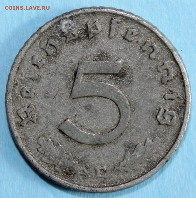 С РУБ. ТРЕТИЙ РЕЙХ 5 пфеннигов 1940г."Е" до 4.05 в 22-00 - IMG_2422.JPG