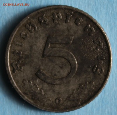 С РУБ. ТРЕТИЙ РЕЙХ 5 пфеннигов 1940г."G" до 4.05 в 22-00 - IMG_2430.JPG