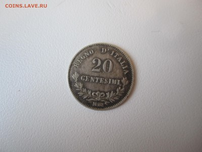 Италия, 20 чентезимо 1863 с 500 руб. до 6.05.18 20.00МСК - IMG_0593.JPG