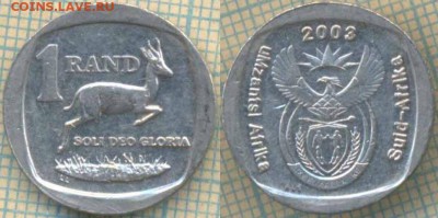 ЮАР 1 ранд 2003 г. , до 07.05.0018 г. 22.00 по Москве - ЮАР 1 ранд 2003  800