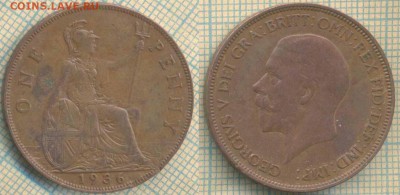 Великобритания 1 пенни 1936 г., до 07.05.2018 г. 22.00 по Мо - Великобритания 1 пенни 1936  383