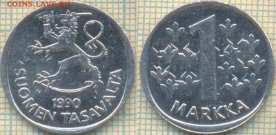 Финляндия 1 марка 1990 г., до 07.05.2018 г. 22.00 по Москве - Финляндия 1 марка 1990
